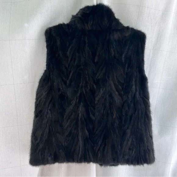 Pologeorgis Neiman Marcus Mink Fur and Leather Vest